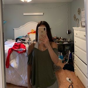 Aerie cold shoulder tank top XS